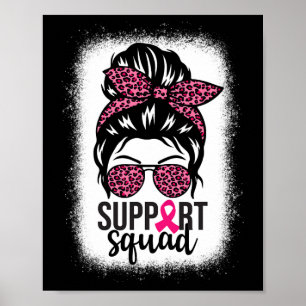 Brustkrebs-Bewusstsein Unterstützung-squad Messy B Poster