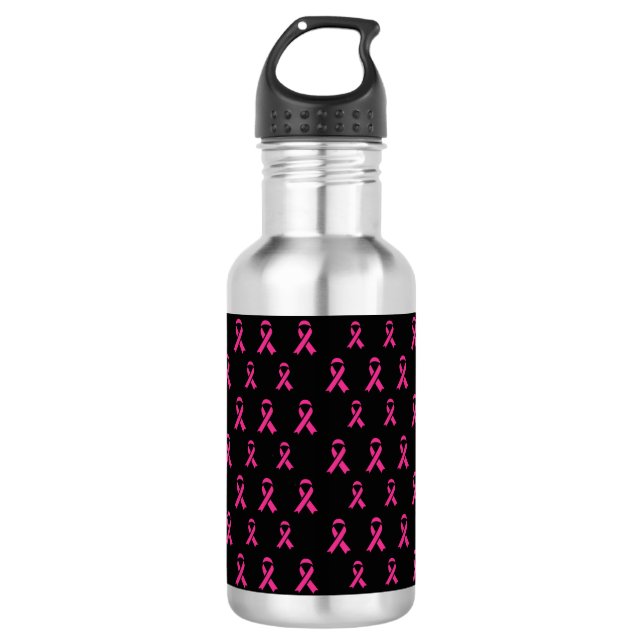 Brustkrebs Bewusstsein Wasser Flasche Edelstahlflasche (Vorderseite)
