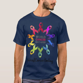 Brustkrebs-Bewusstsein Weltkrebstag Brust Ca T-Shirt