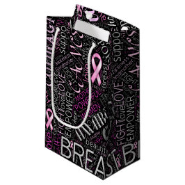 Brustkrebs-Bewusstsein Word Cloud-ID261 Kleine Geschenktüte