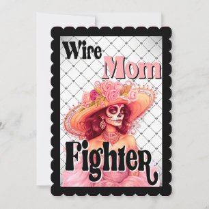 Brustkrebs Bewusstsein Zucker Schädel Dankeskarte