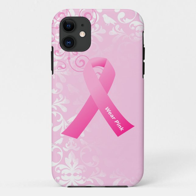 Brustkrebs-Bewusstseins-Abnutzungs-Rosa-Band Case-Mate iPhone Hülle (Rückseite)