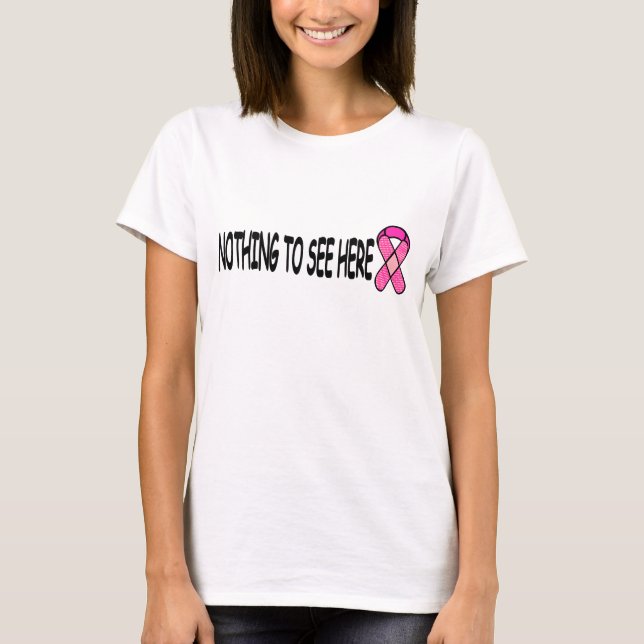 Brustkrebs-Bewusstseins-Brustamputation lustig T-Shirt (Vorderseite)