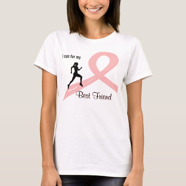 Brustkrebs-Bewusstseins-Frauen-Läufer-Shirt T-Shirt (Vorderseite)