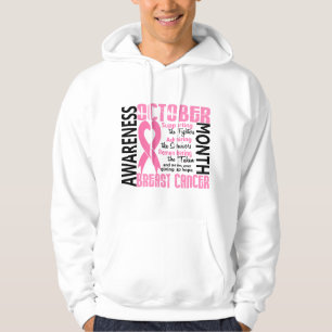 Brustkrebs-Bewusstseins-Monats-Herz 1,5 Hoodie