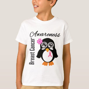 Brustkrebs-Bewusstseins-Pinguin T-Shirt