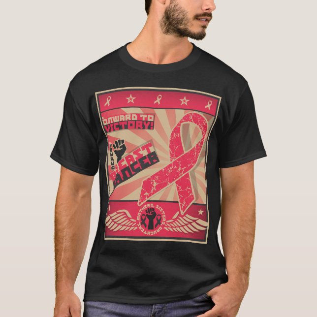Brustkrebs-Bewusstseins-T - Shirt - MÄNNER ' S (Vorderseite)