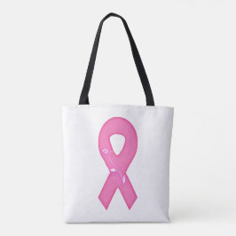 Brustkrebs-Bewusstseinsband mit Blume Tasche