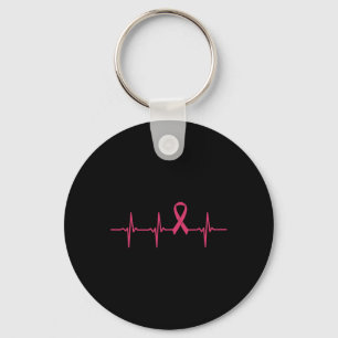 Brustkrebs-Bewusstseinsgeschenk für Ribbon Heartbe Schlüsselanhänger