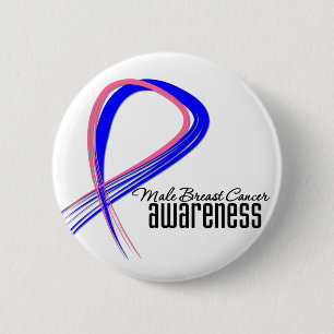 Brustkrebs-Bewusstseinsgrunge Ribbon Button