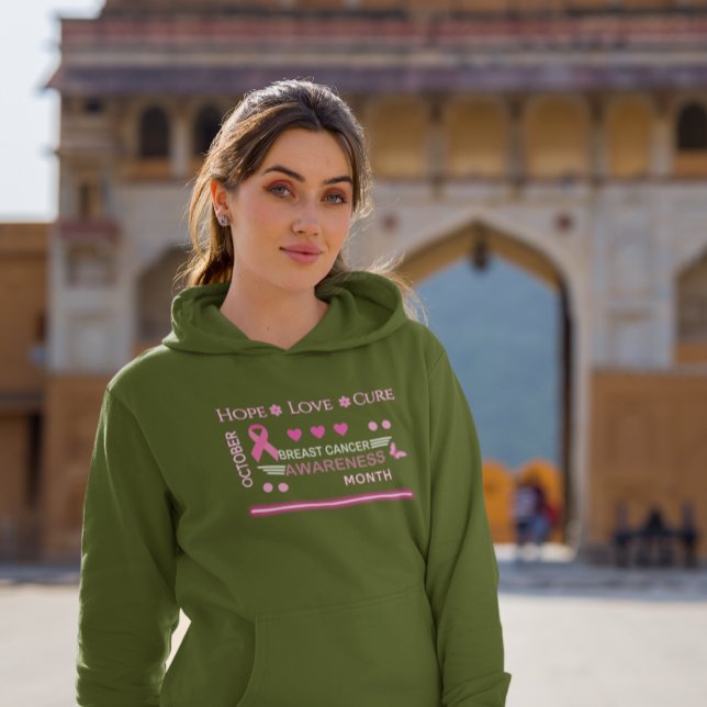 Brustkrebs-Bewusstseinsmonat Hoodie (Von Creator hochgeladen)