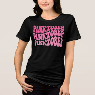 Brustkrebs-Bewusstseinsmonat PinkOctober Blend Tri-Blend Shirt
