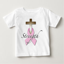 Brustkrebs-Bewusstseinsstärke Baby T-shirt