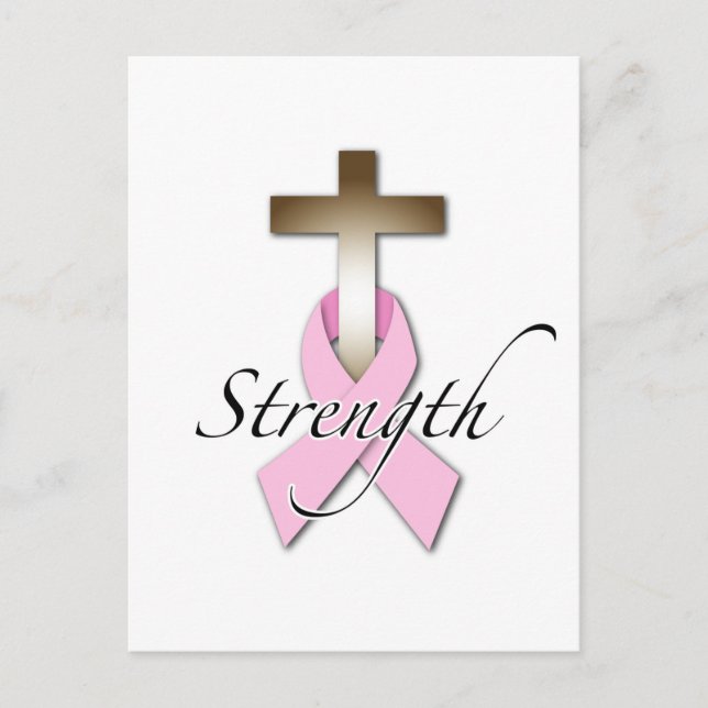 Brustkrebs-Bewusstseinsstärke Postkarte (Vorderseite)