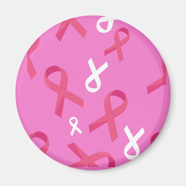 Brustkrebs-Bewusstseinsüberlebnis Pink Ribbon Magnet (Vorne)
