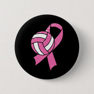 Brustkrebs-Bewusstseinsüberschuss kämpfen Volleyll Button
