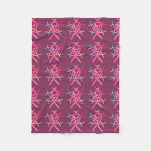 Brustkrebs Bewusstseinswüste Ribbons Fleece Blanke