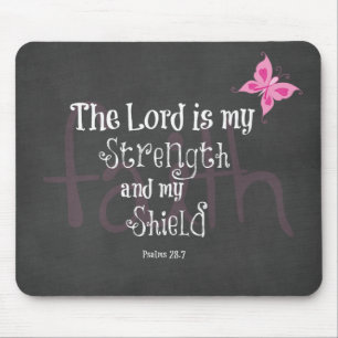 Brustkrebs-Bibelvers Mousepad