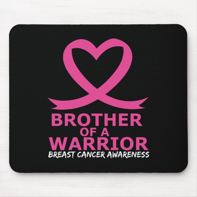Brustkrebs Bruderschaft eines kriegerischen rosa H Mousepad (Vorne)