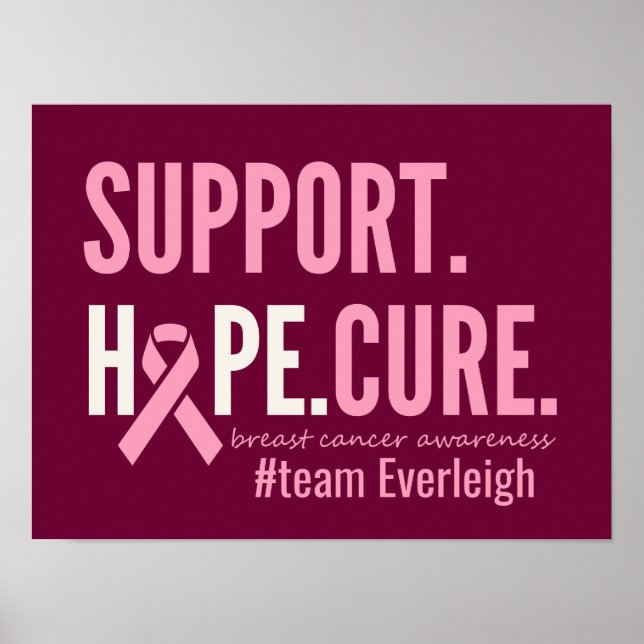 Brustkrebs Custom Personalisiert Poster Prints (Vorne)