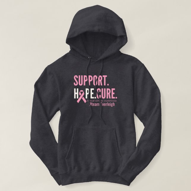 Brustkrebs Custom Pullover Hoodie (Design vorne)