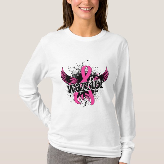 Brustkrebs des Kriegers-16 T-Shirt (Vorderseite)