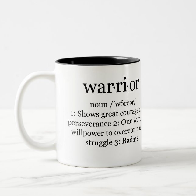 Brustkrebs des Kriegers, Geschenk des Krebskampfs  Zweifarbige Tasse (Links)