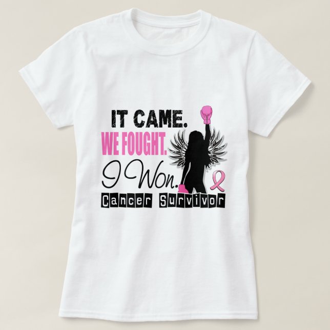 Brustkrebs des Überlebend-22 T-Shirt (Design vorne)