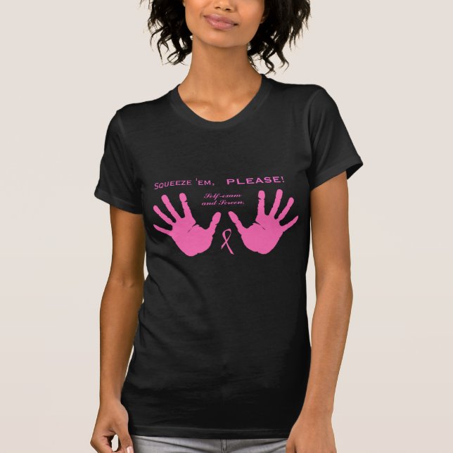 Brustkrebs drücken sie ROSA Entwurf zusammen T-Shirt (Vorderseite)