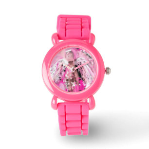 Brustkrebs-Engels-Glitzer-Uhr Armbanduhr