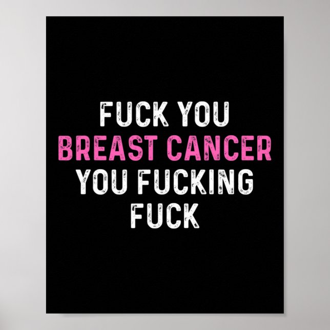 Brustkrebs Fick Brustkrebs Bewusstsein Poster (Vorne)