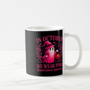Brustkrebs Frauen Halloween im Oktober tragen wir  Kaffeetasse