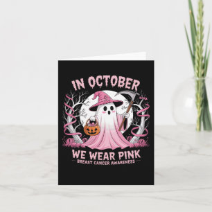 Brustkrebs Frauen Halloween im Oktober tragen wir Karte