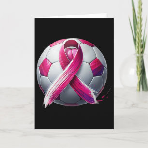 Brustkrebs-Fußball Byll Pink Ribbon Kick für eine Karte