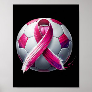 Brustkrebs-Fußball Byll Pink Ribbon Kick für eine Poster