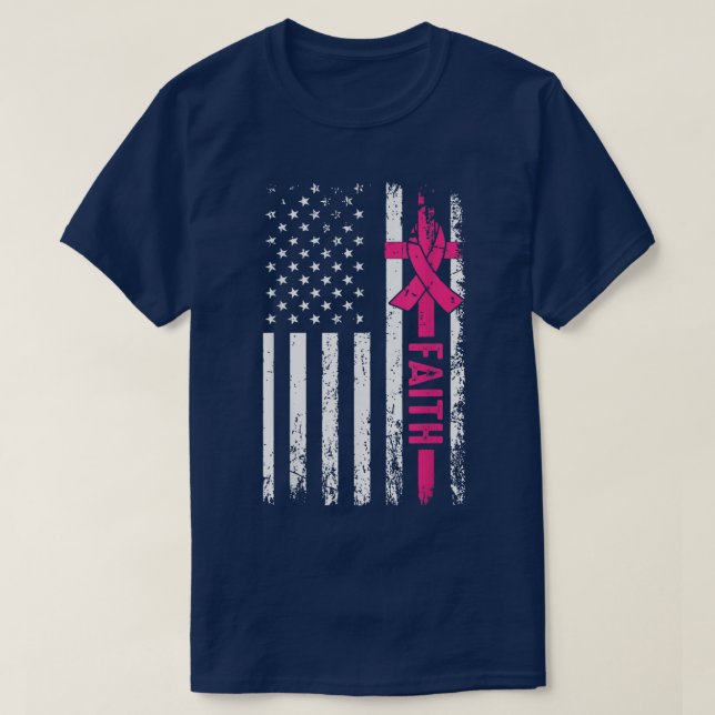 Brustkrebs Glaube Brustkrebs Bewusstsein T-Shirt (Design vorne)