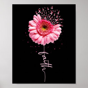 Brustkrebs Glaube Sonnenblumen Brustkrebs Awaren Poster