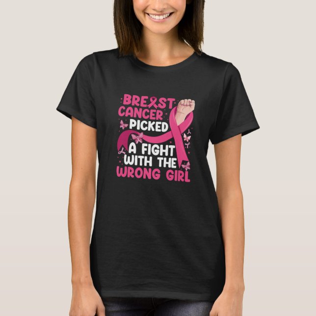 Brustkrebs hat den falschen Girl-Brustkrebs gefund T-Shirt (Vorderseite)