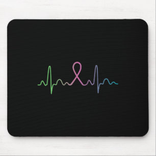 Brustkrebs Herzklopfen Aufklärungsgeschenk Mousepad