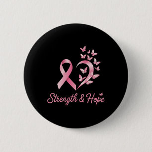 Brustkrebs Herzschmetterlingsgesicht Frauen Button
