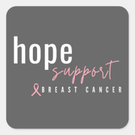 Brustkrebs. Hoffnung Unterstützung. Aufkleber & Et