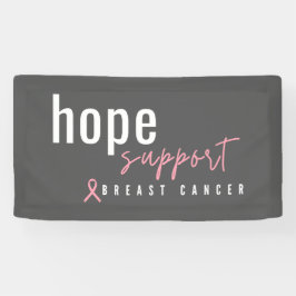 Brustkrebs. Hoffnung. Unterstützung. Banner