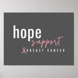 Brustkrebs. Hoffnung. Unterstützung. Poster & Prin