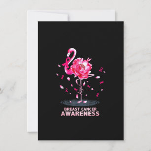 Brustkrebs Hope Pink Blume Flamingo Survivor C Einladung