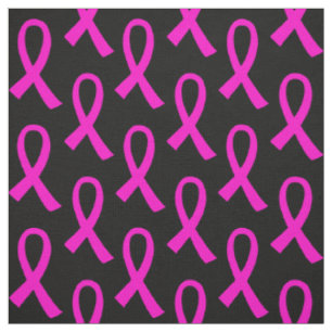 Brustkrebs Hot Pink Ribbon Muster Stoff