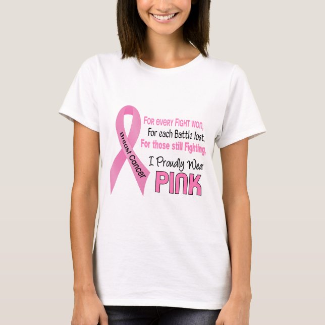 Brustkrebs I Trage stolz Pink 1 T-Shirt (Vorderseite)