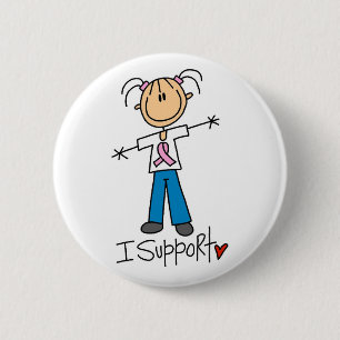 Brustkrebs I Unterstützen T-Shirts und Geschenke Button