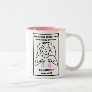 Brustkrebs - ich erhalte ein neues Set!! Zweifarbige Tasse
