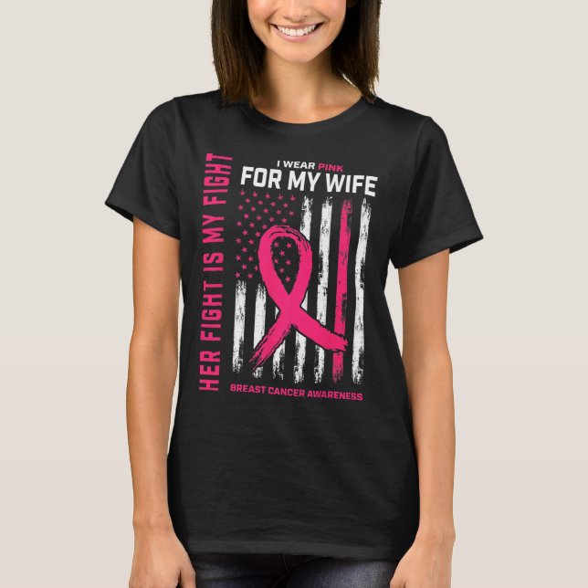 Brustkrebs Ihr Kampf ist mein Kampf ich trage rosa T-Shirt (Vorderseite)