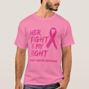 Brustkrebs Ihr Kampf ist mein Kampf mit rosa Ribbo T-Shirt
